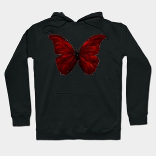 Red Butterfly realistic Hoodie